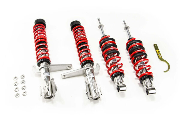 Assetto a ghiera MTS Street Inox compatibile con Audi 80 B4 berlina (8C) 1.6 E - 74 KW XMTSGWAU71